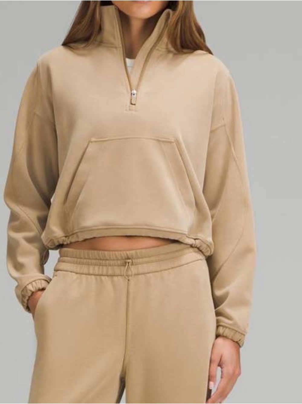 Lululemon softstreme Half-Zip Pullover & Matching Shorts Set Sz small